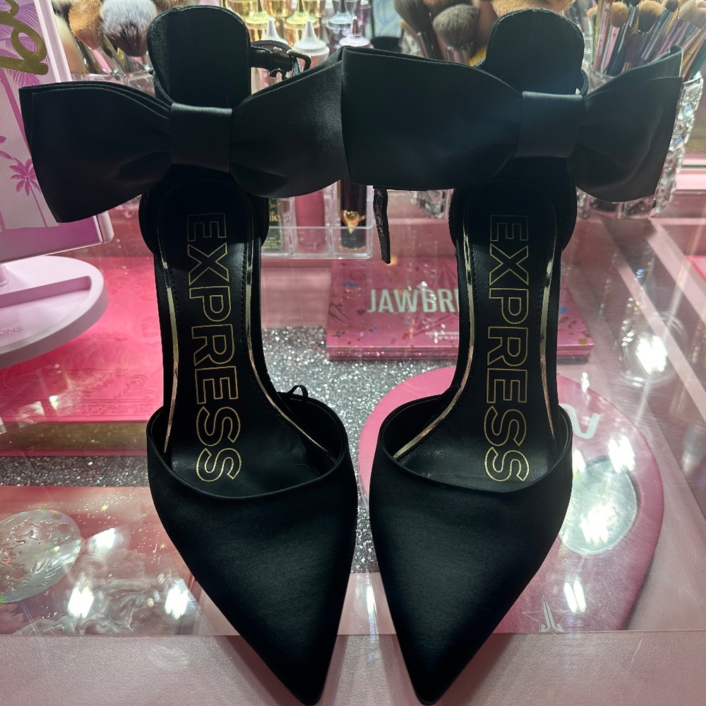 Express Bow Ankle Stilettos Heels